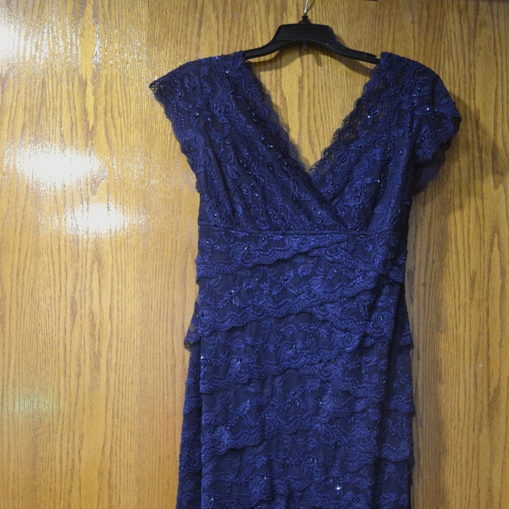 Navy Blue Lace Dress